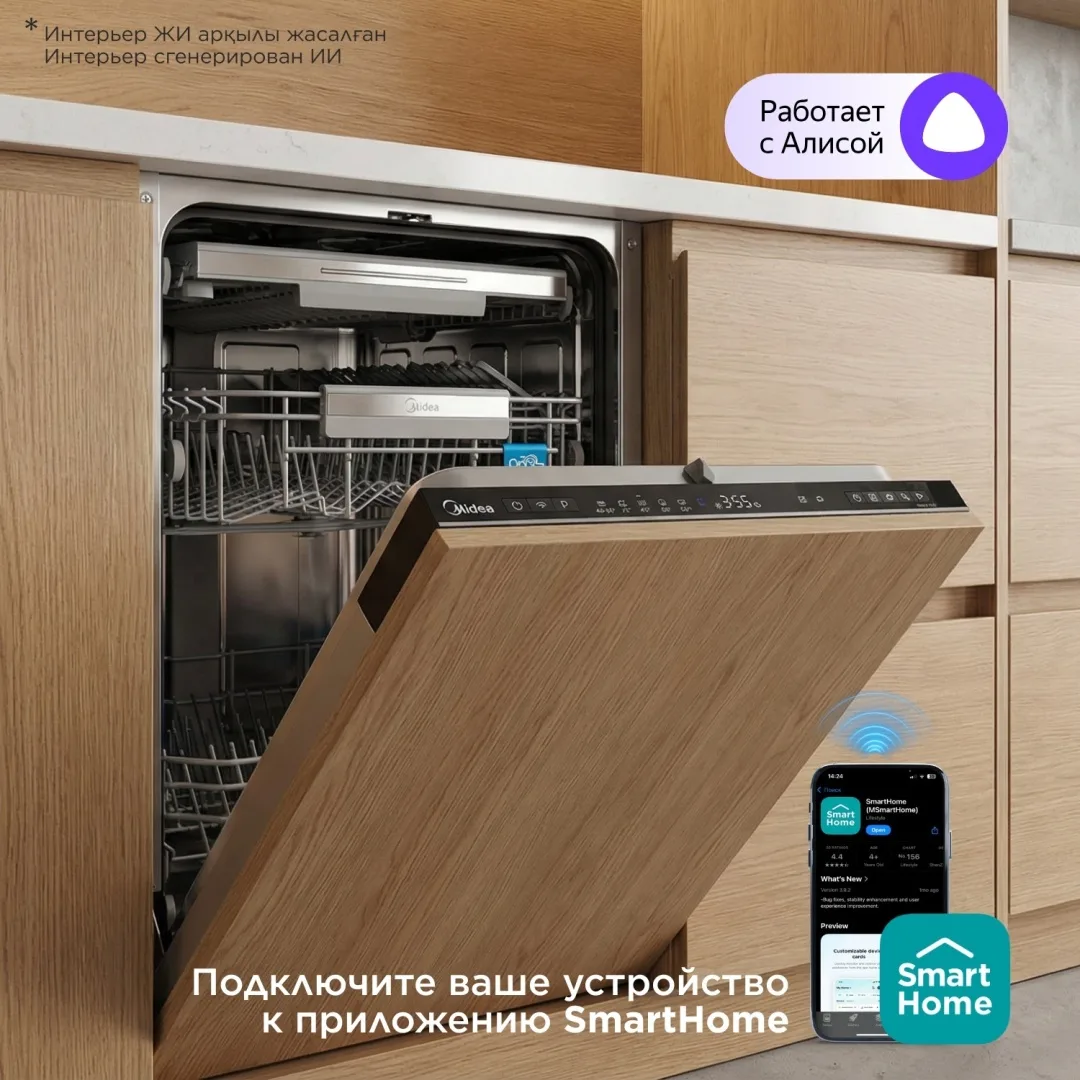 Посудомоечная машина Midea MID45S340i-C серый