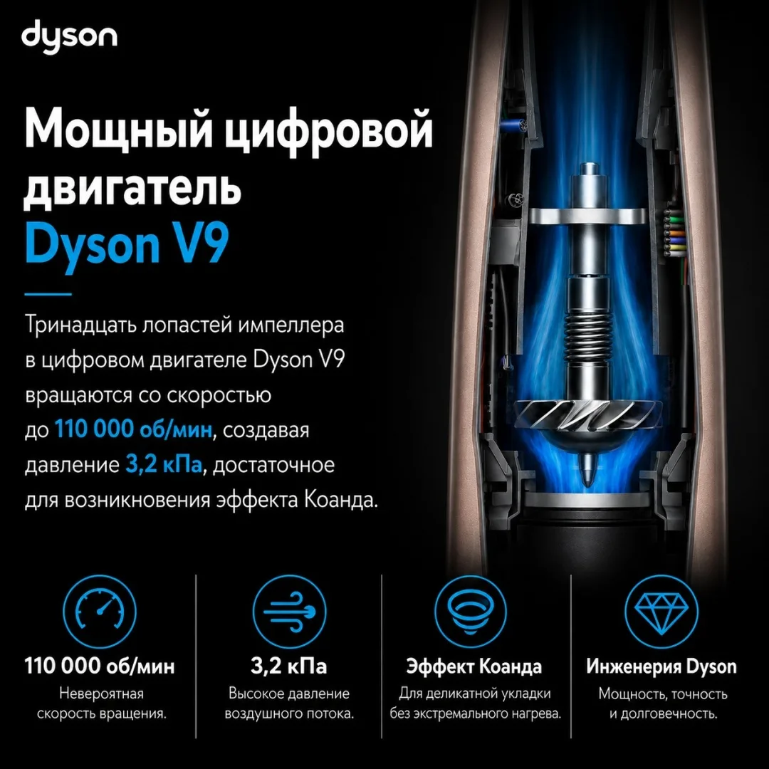 Стайлер Dyson Airwrap id HS08 Curly+Coily патина/топаз