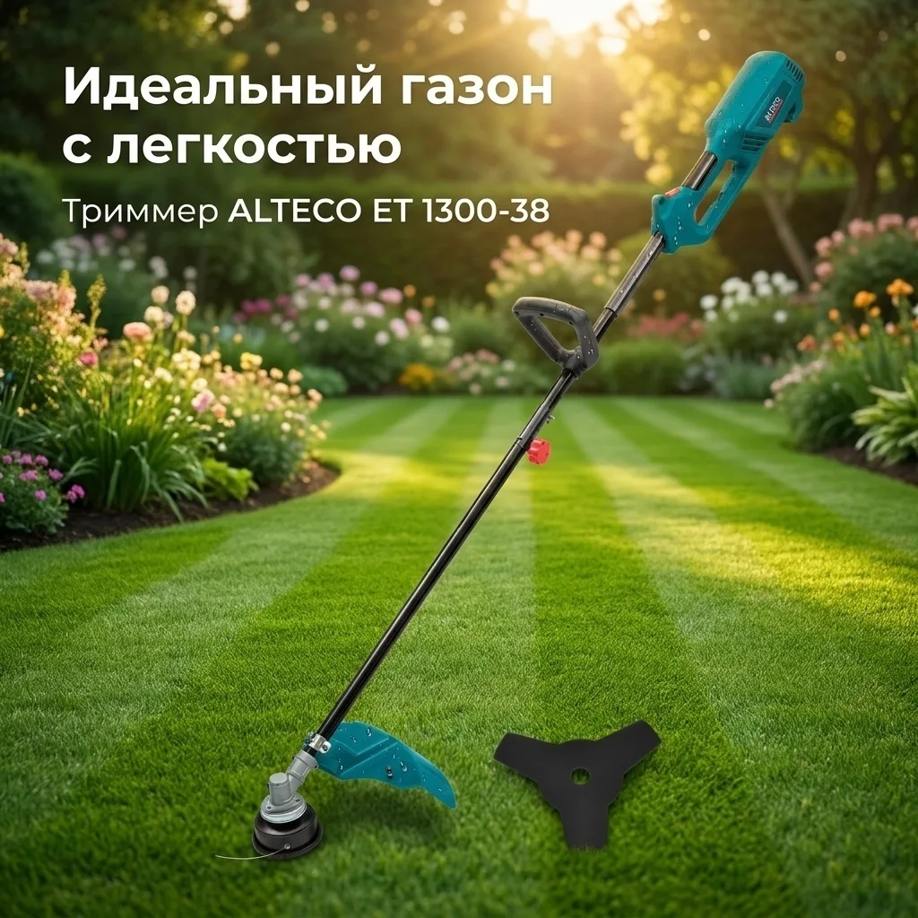 Триммер электрический ALTECO ET 1300-38