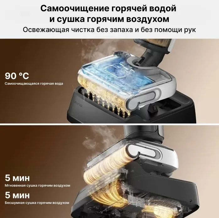 Беспроводной ручной пылесос Roborock F25 ACE Combo Черный