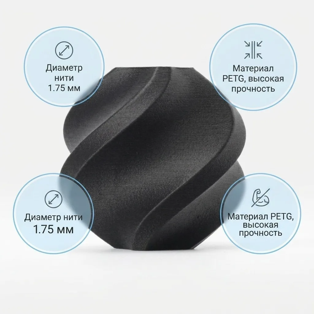 Филамент Bambu Lab PETG Черный