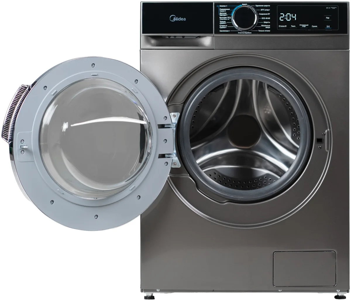 Стиральная машина Midea MFA01D80B/T-KZ серый, черный, Уценка — фото нового товара 7