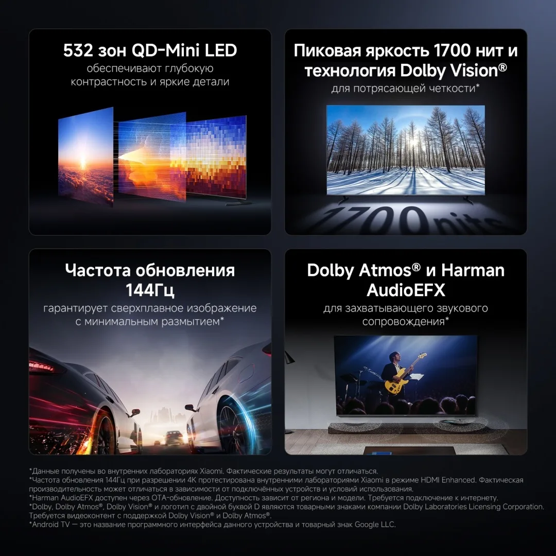 Телевизор Xiaomi TV S Pro Mini LED 65 2026 L65MB-SRU 165 см Черный