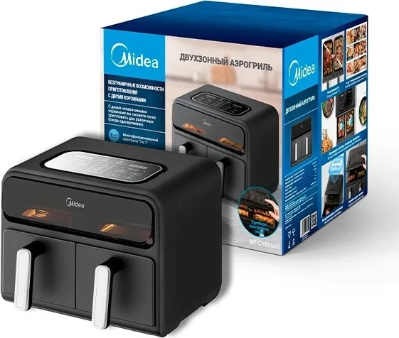 Аэрогриль Midea MF-CY80SA2 Dual черный