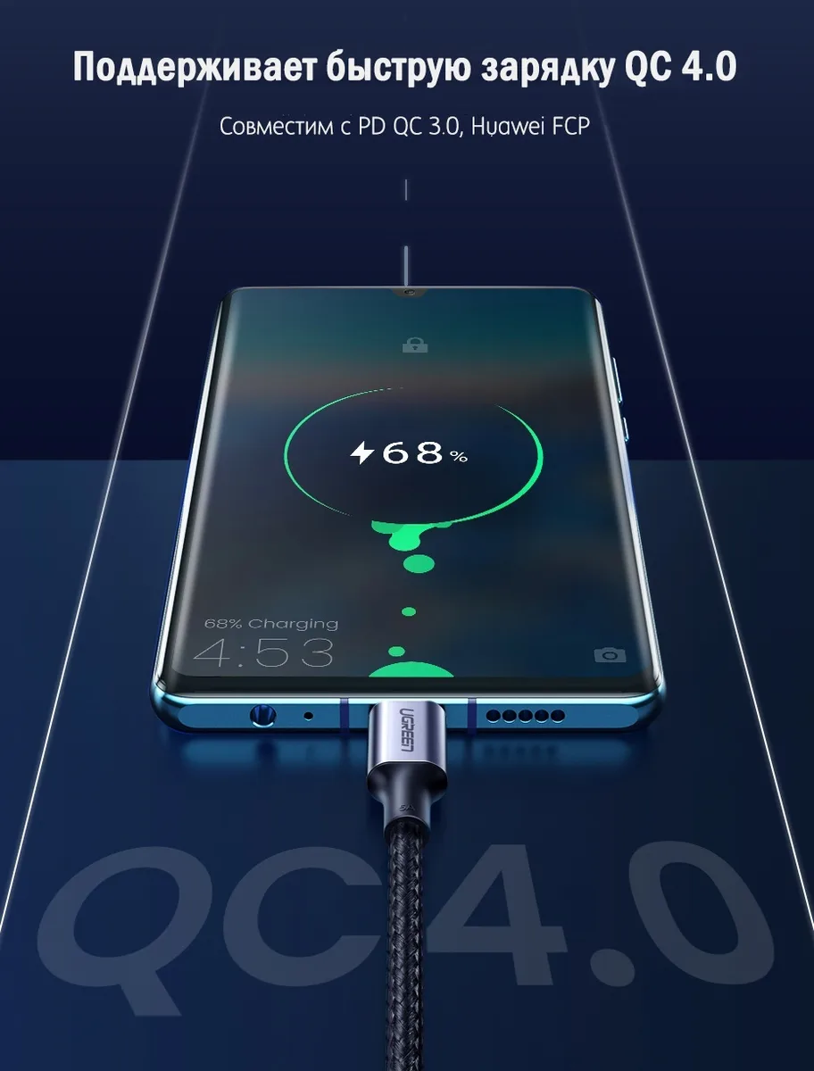 Кабель Ugreen USB Type-C 2 м US316 (70429)