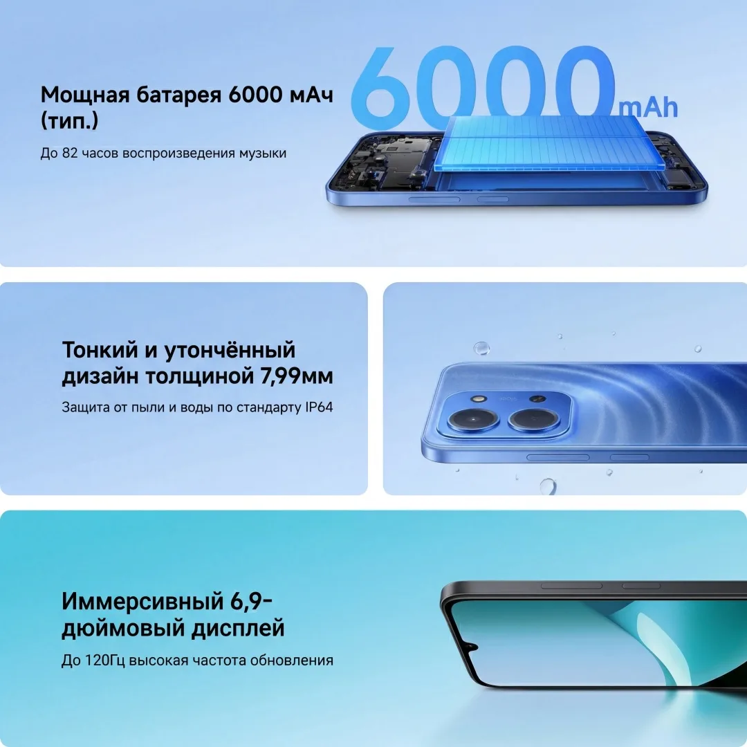 Смартфон Redmi 15C 8/256GB Mint Green