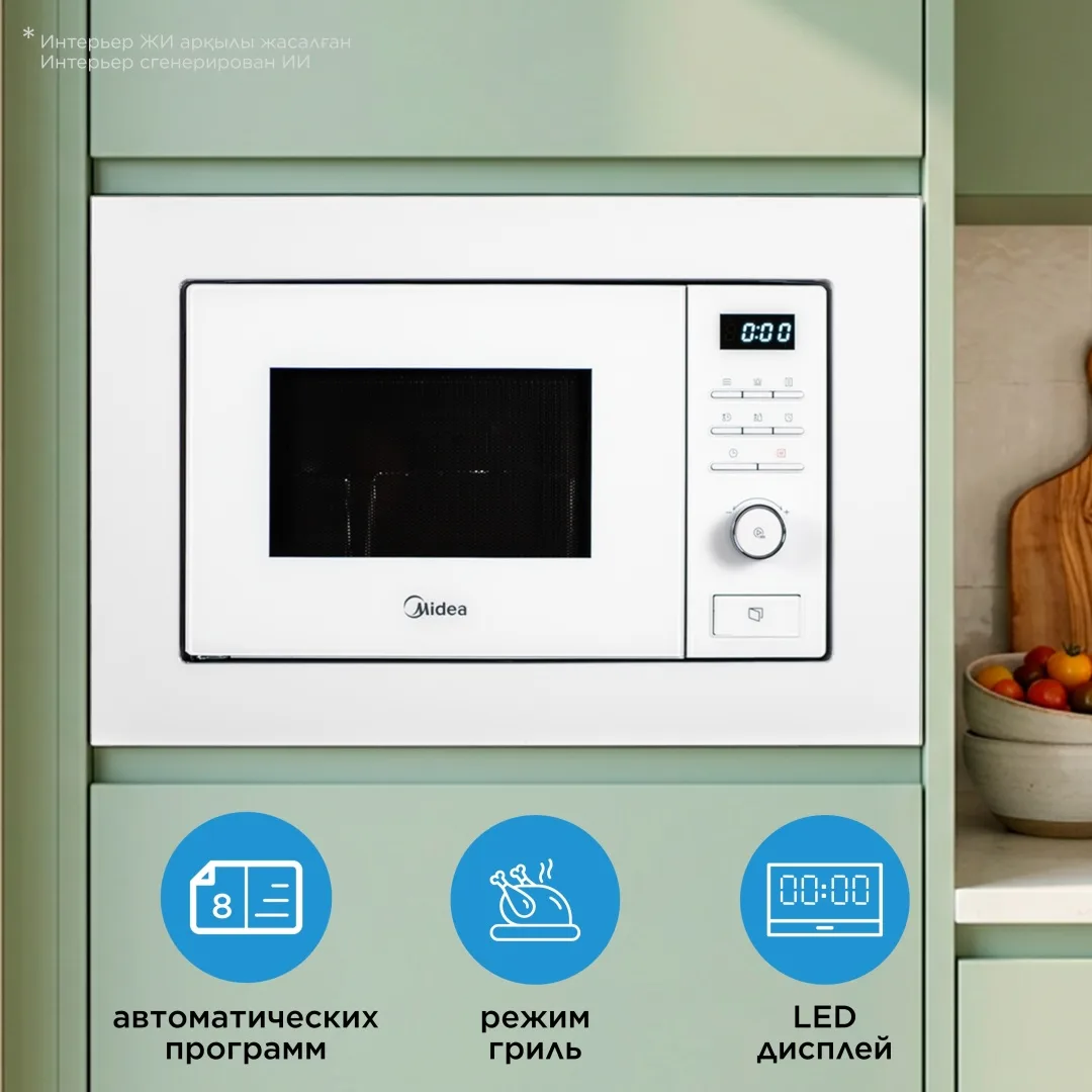 Микроволновая печь Midea MMWB204BB-GW белый
