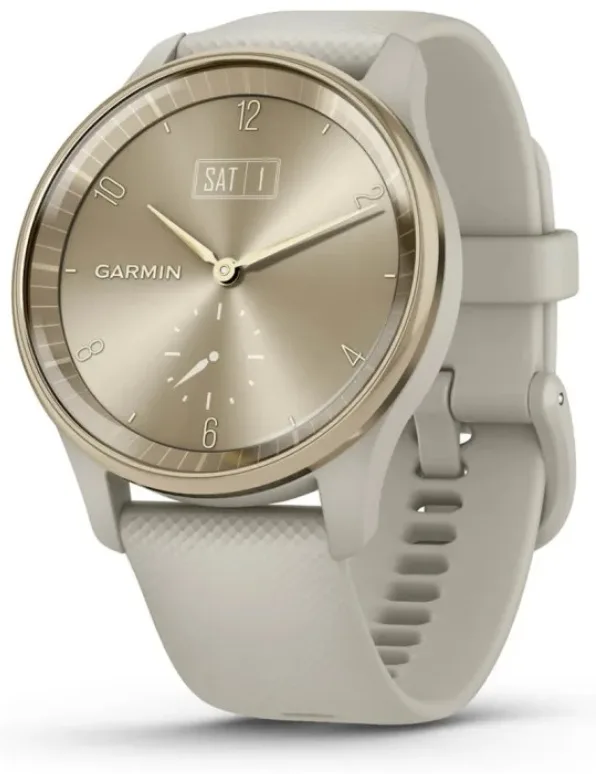 Смарт-часы Garmin Vivomove Trend 40 мм золотистый-бежевый-бежевый (02665-02)