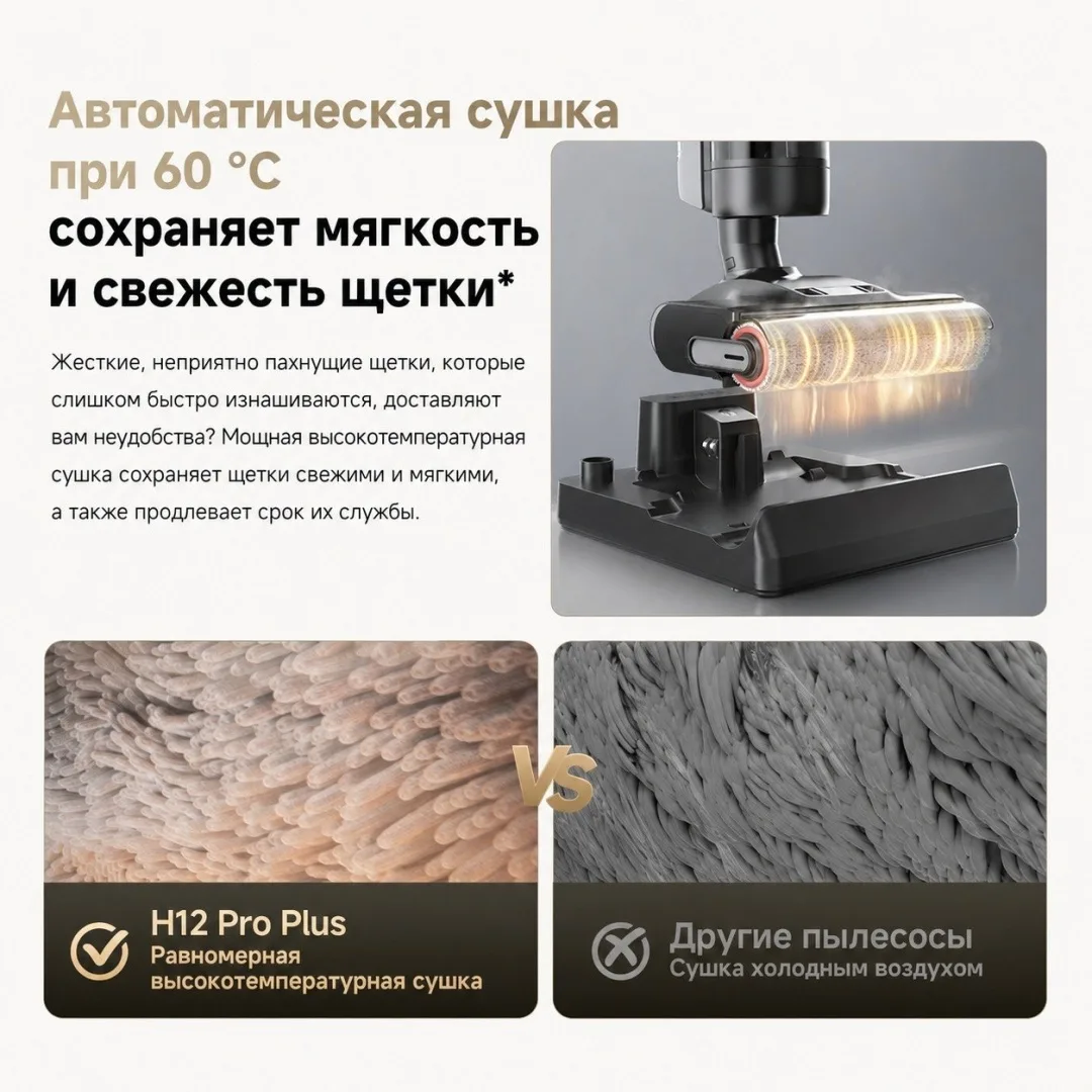 Беспроводной ручной пылесос Dreame H12 Pro Plus Черный, Уценка — фото нового товара 6