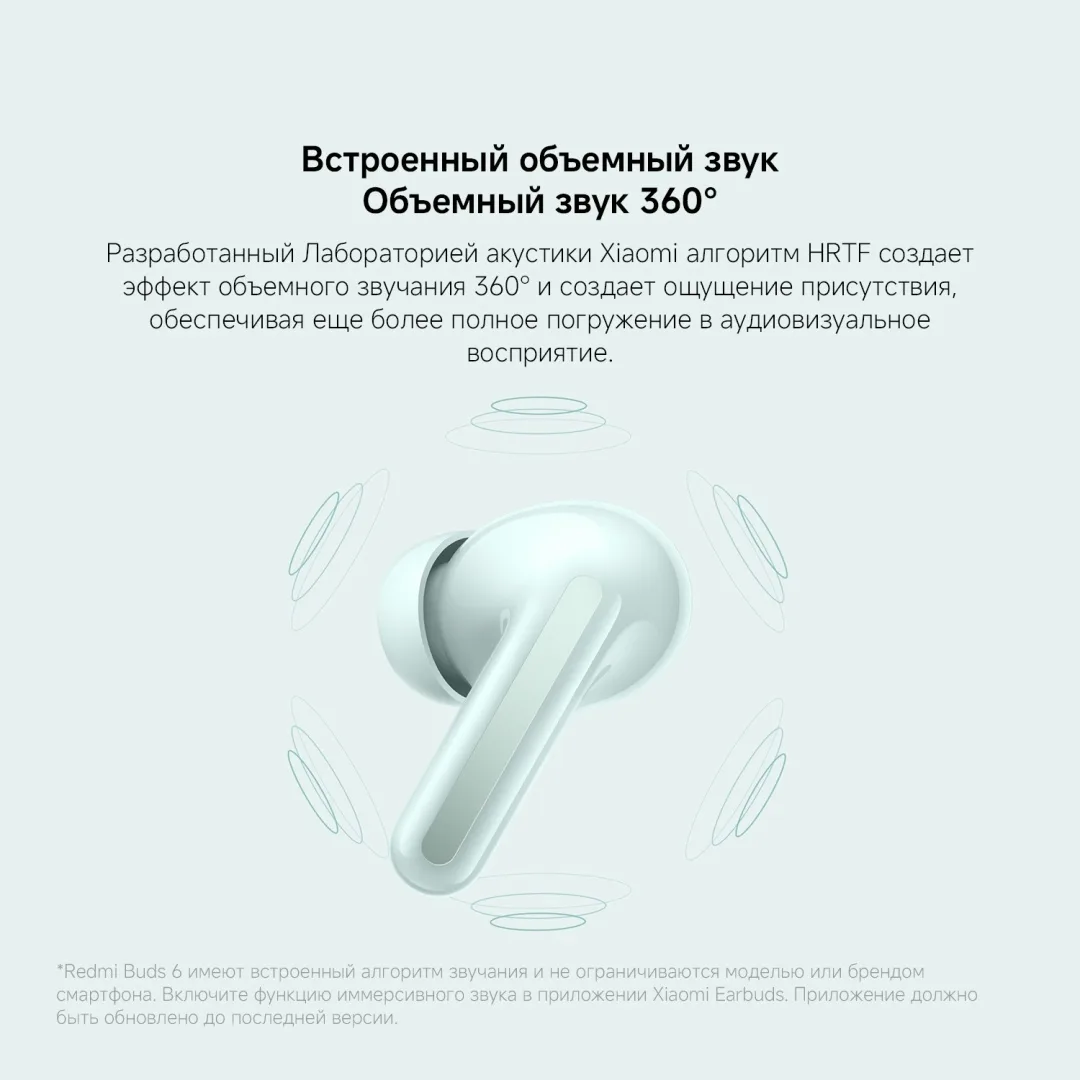 Наушники Redmi Buds 6 Coral Green