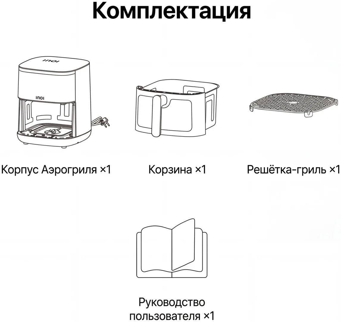 Аэрогриль Trouver FD10 Pro Max 6L Белый