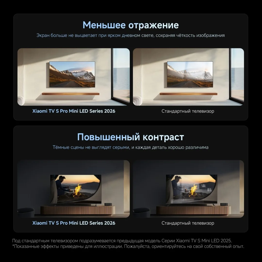 Телевизор Xiaomi TV S Pro Mini LED 65 2026 L65MB-SRU 165 см Черный