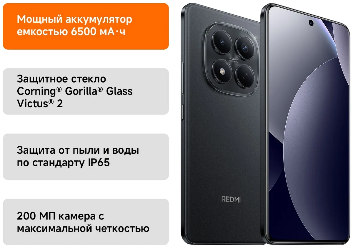 Смартфон Redmi Note 15 Pro 8/256GB Black
