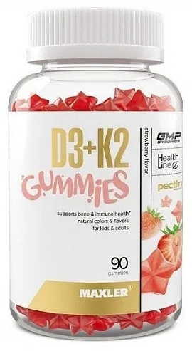 Витамин Maxler D3 K2 Gummies KIDS Strawberry 90шт (1941)