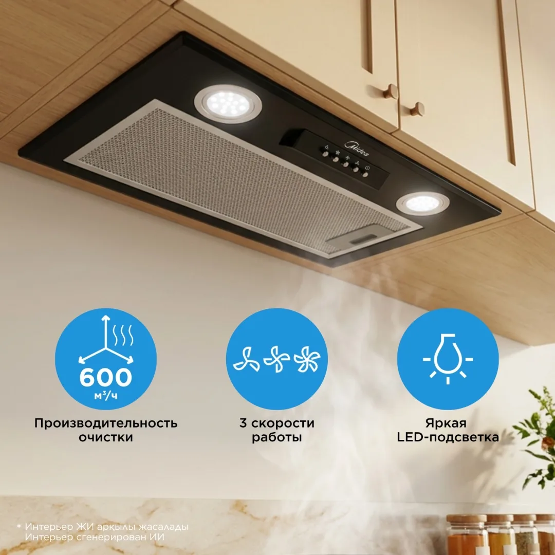 Вытяжка Midea MH60I300 B Черный