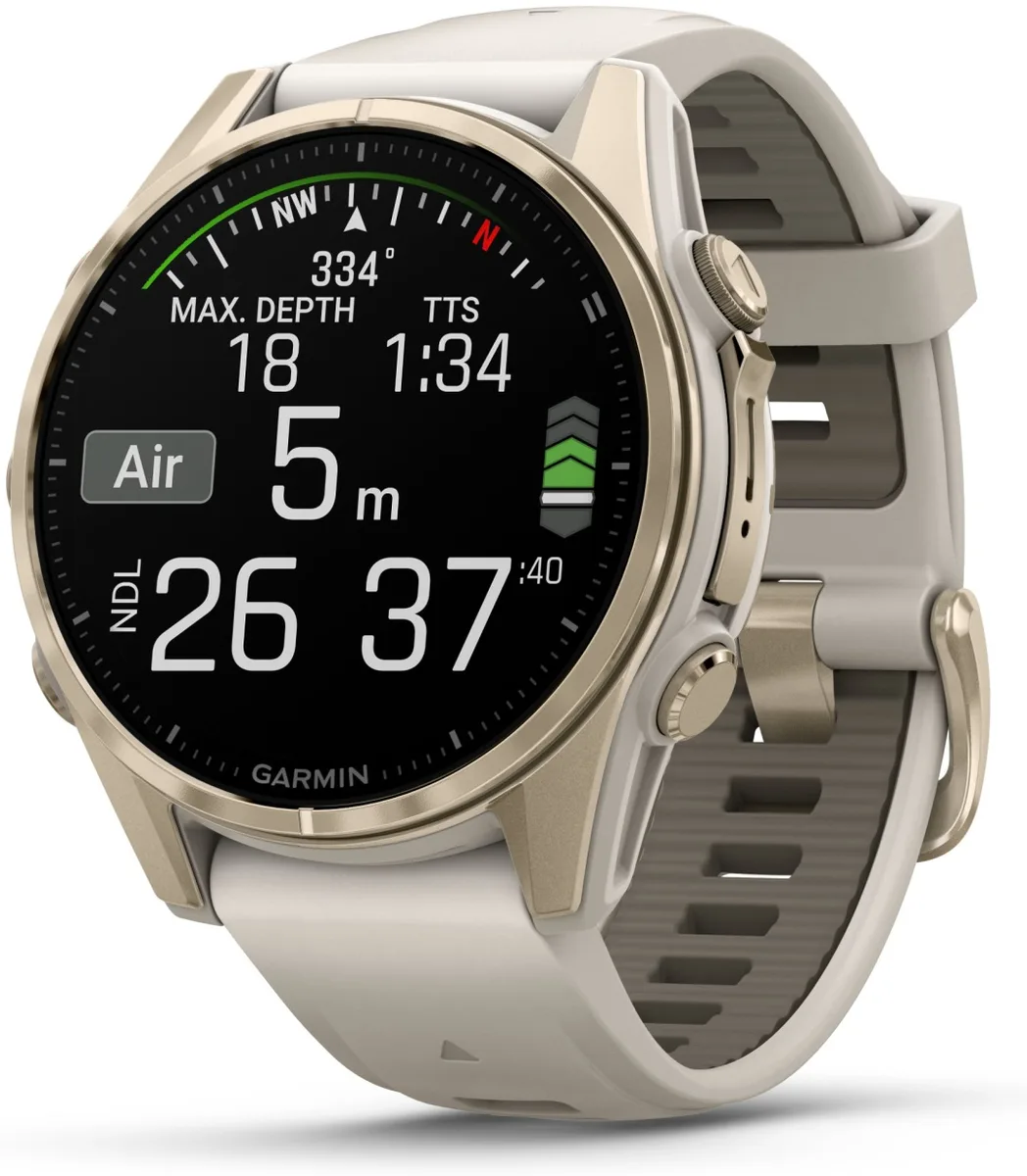 Смарт-часы Garmin Fenix 8 43 мм золотистый-бежевый (02903-11)