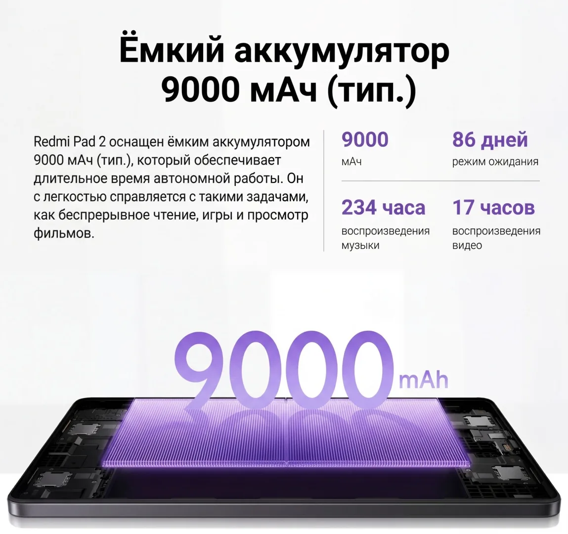 Планшет Redmi Pad 2 8/256GB Mint Green