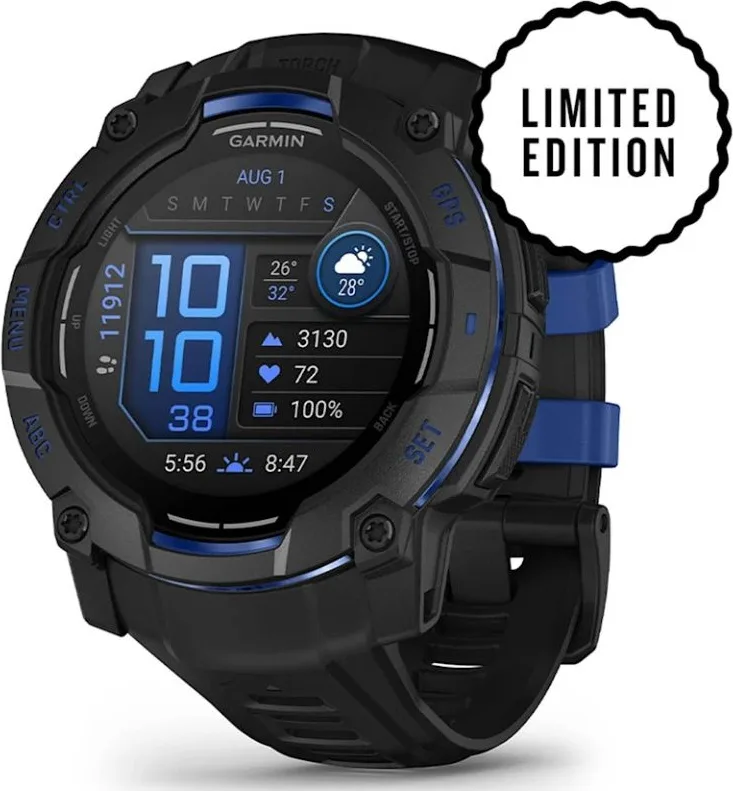 Смарт-часы Garmin Instinct 3 50 мм черный-синий (03020-03)