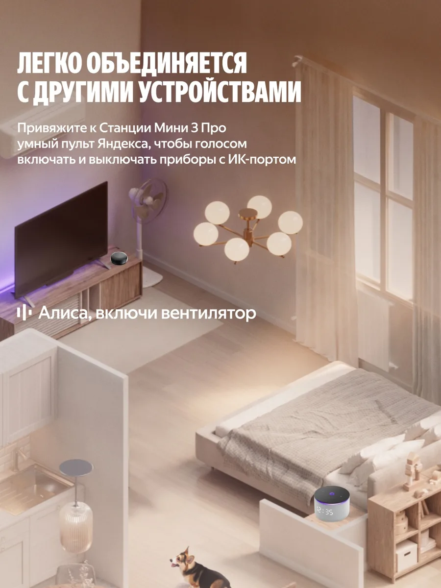 Умная колонка Yandex Мини 3 Про YNDX-00059GRY Серый
