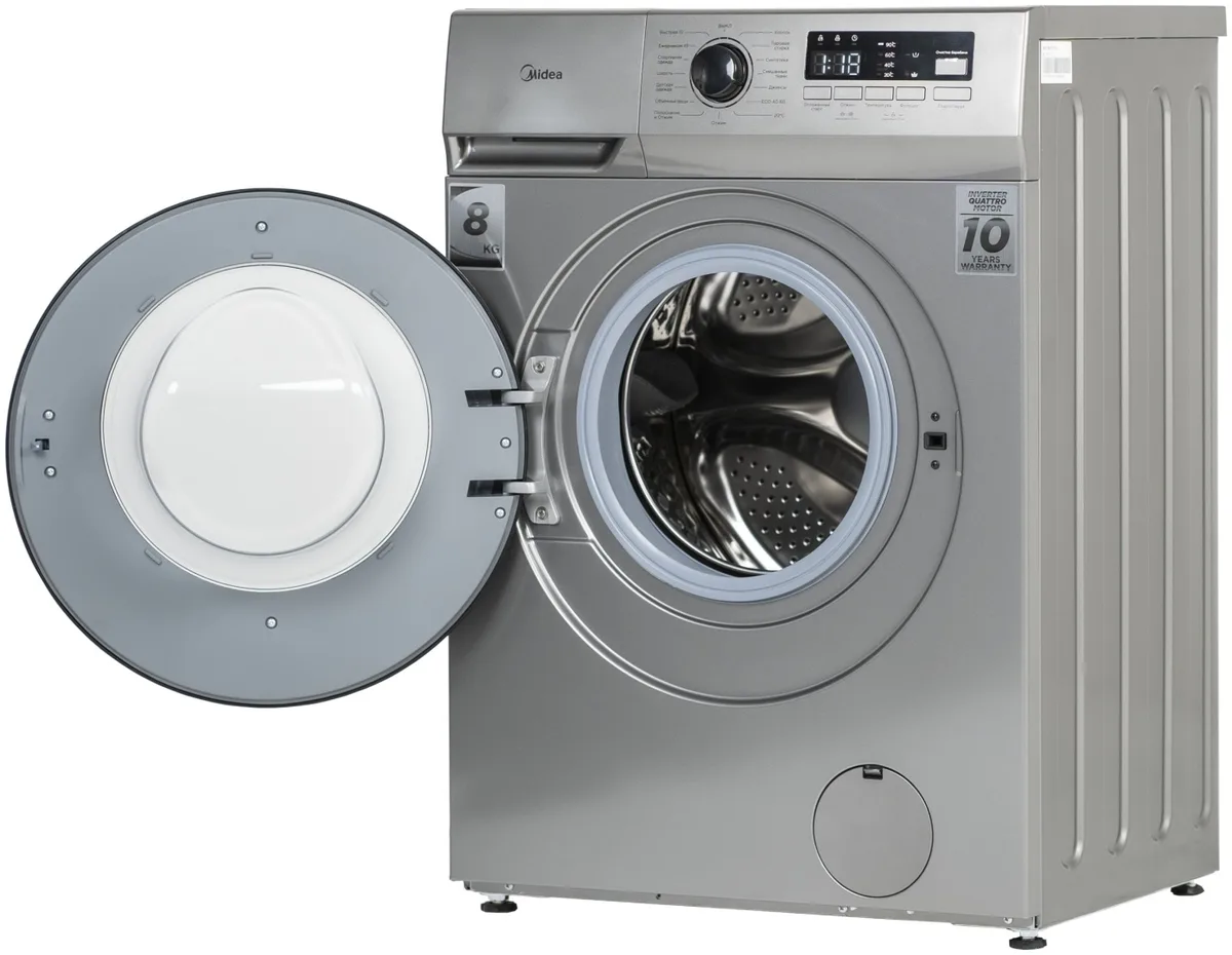 Стиральная машина Midea MFN03W80B/S-KZ серый, Уценка — фото нового товара 13