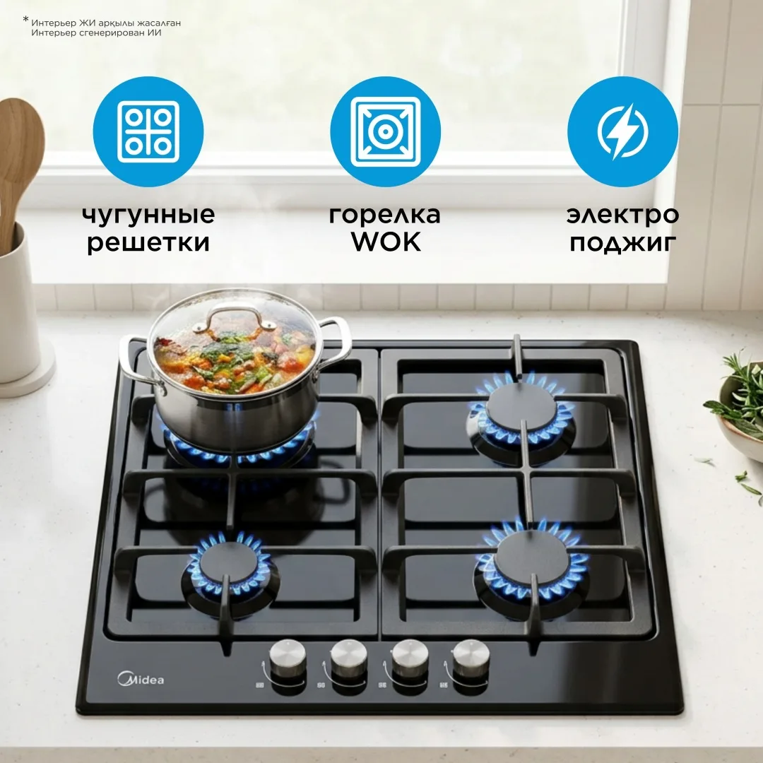 Варочная поверхность Midea MG606TB Черный