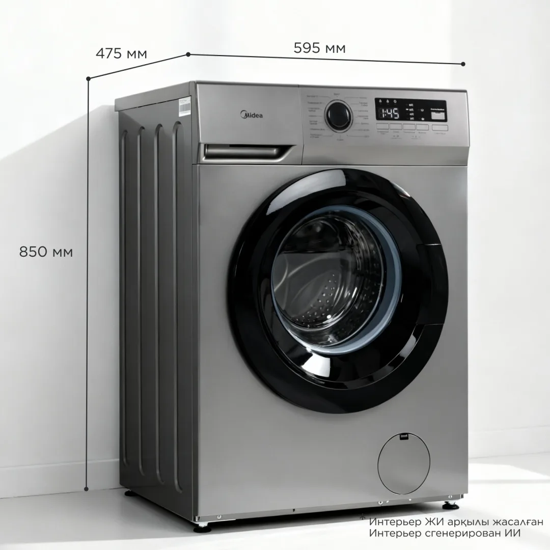 Стиральная машина Midea MFN03W80B/S-KZ серый, Уценка — фото нового товара 8