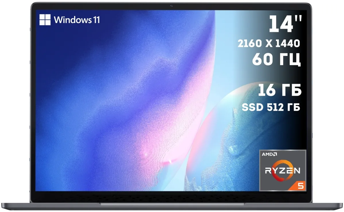 Ноутбук Chuwi CoreBook X 14" Ryzen 5 7430U 16/512GB Черный