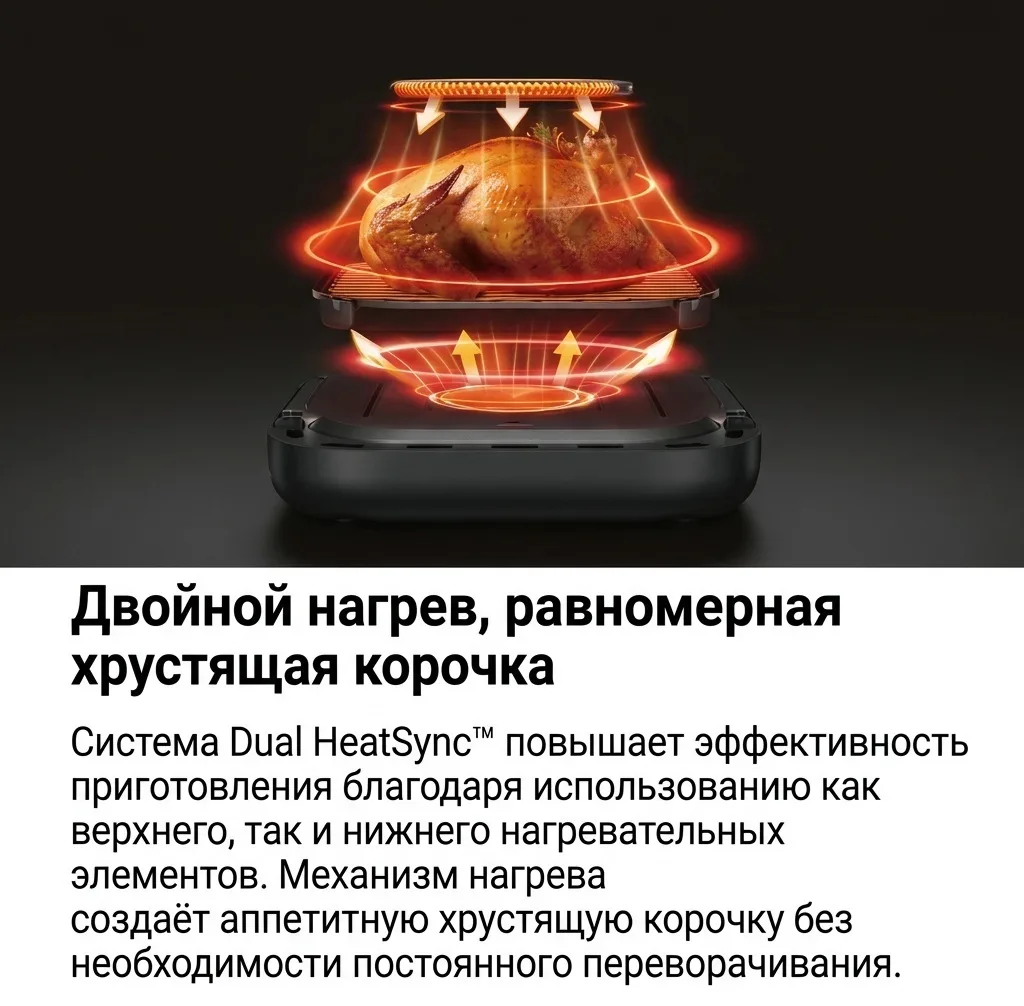 Аэрогриль Trouver FD10s Pro 6L Черный