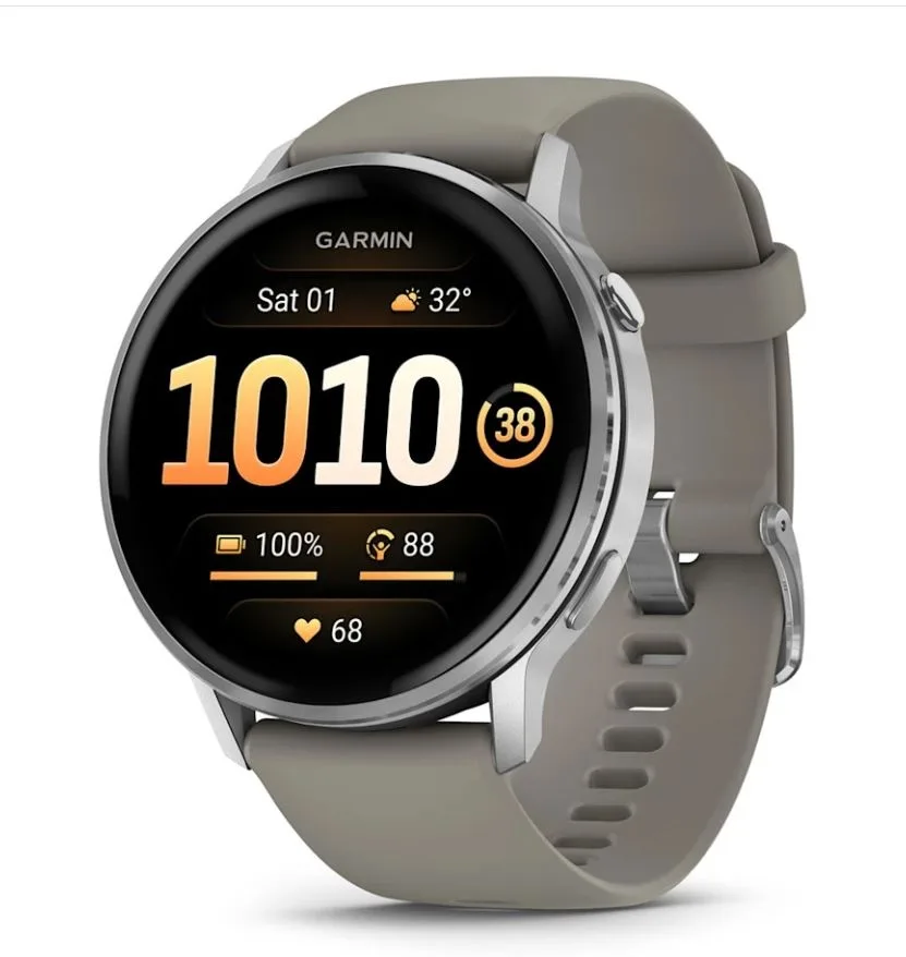 Смарт-часы Garmin Venu 4 45 мм серебристый-серый (03014-01)