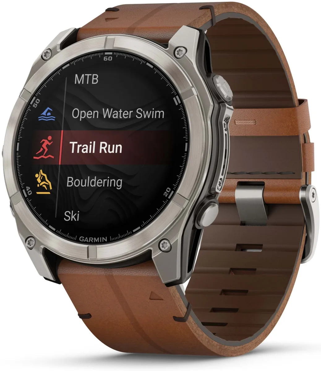 Смарт-часы Garmin Fenix 8 51 мм серебристый-коричневый (02905-40)