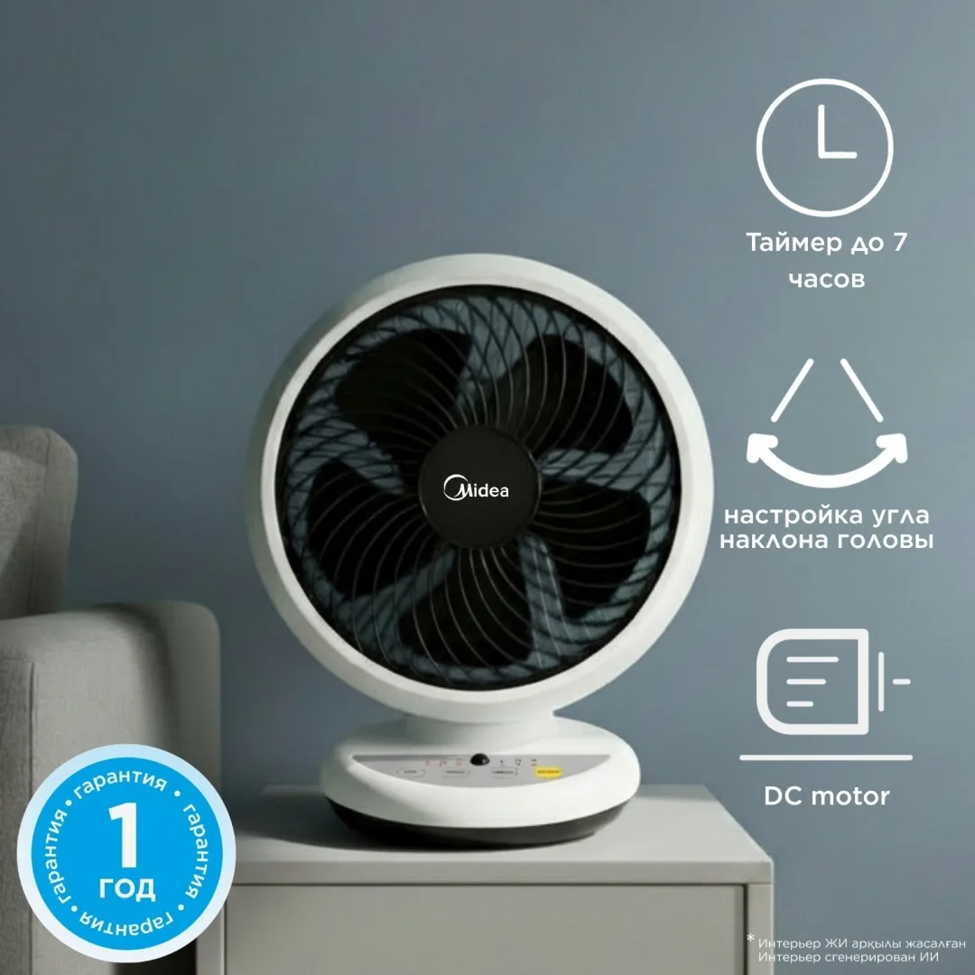 Вентилятор Midea FG18-19ER белый