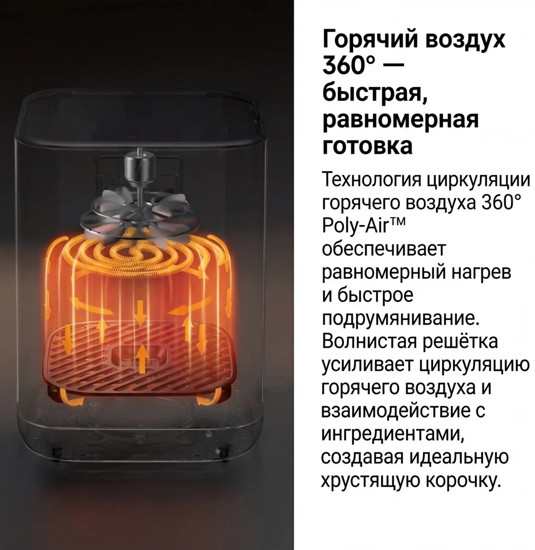 Аэрогриль Trouver FD10s Pro 6L Черный