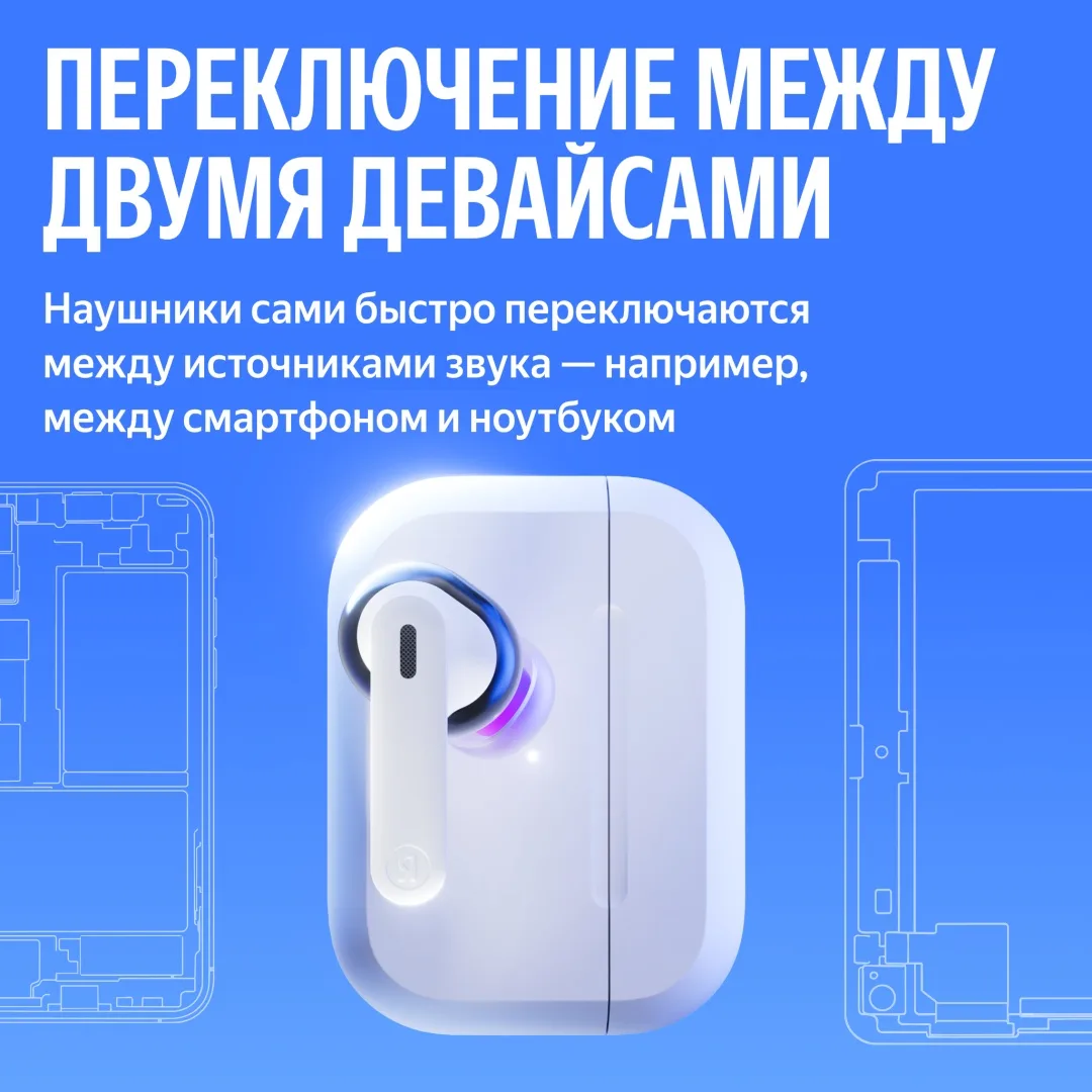 Беспроводные наушники Yandex Дропс YNDX-00150VIO Фиолетовый