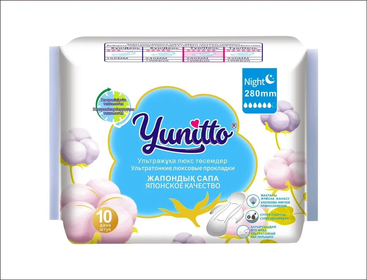 Прокладки YUNITTO Night 280 мм