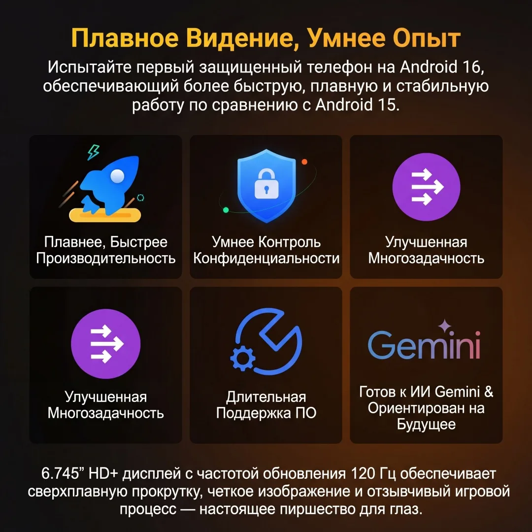 Смартфон CUBOT KINGKONG Ace 5 8/256GB Black, Уценка — фото нового товара 7