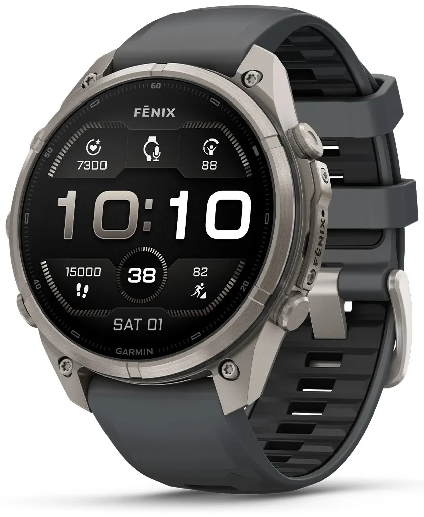 Смарт-часы Garmin Fenix 9 Pro 47 мм серебристый-серый (04336-26)