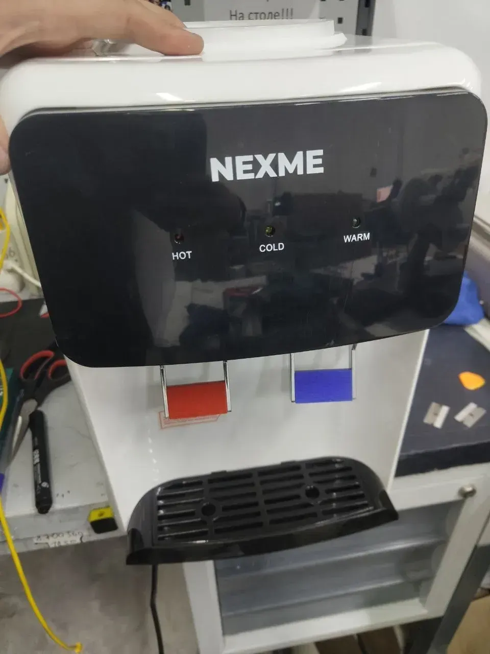 Кулер для воды настольный NEXME SJYTT-04 Белый-Черный, Уценка — фото дефекта 8