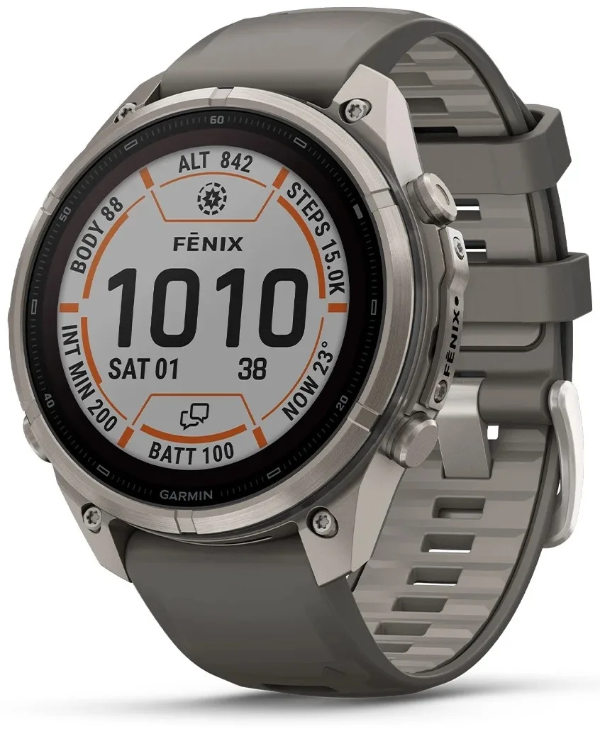 Смарт-часы Garmin Fenix 9 Pro 47 мм серебристый-серый (04338-01)