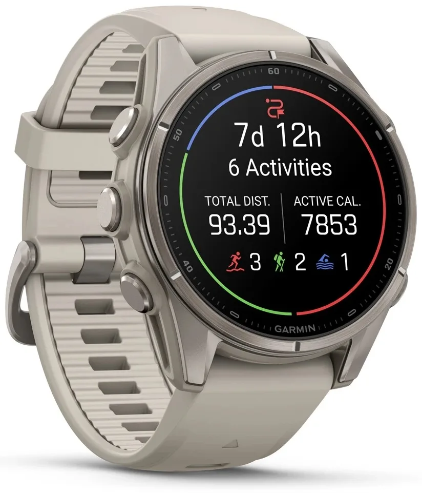 Смарт-часы Garmin Fenix 9 43 мм серебристый (04761-01)