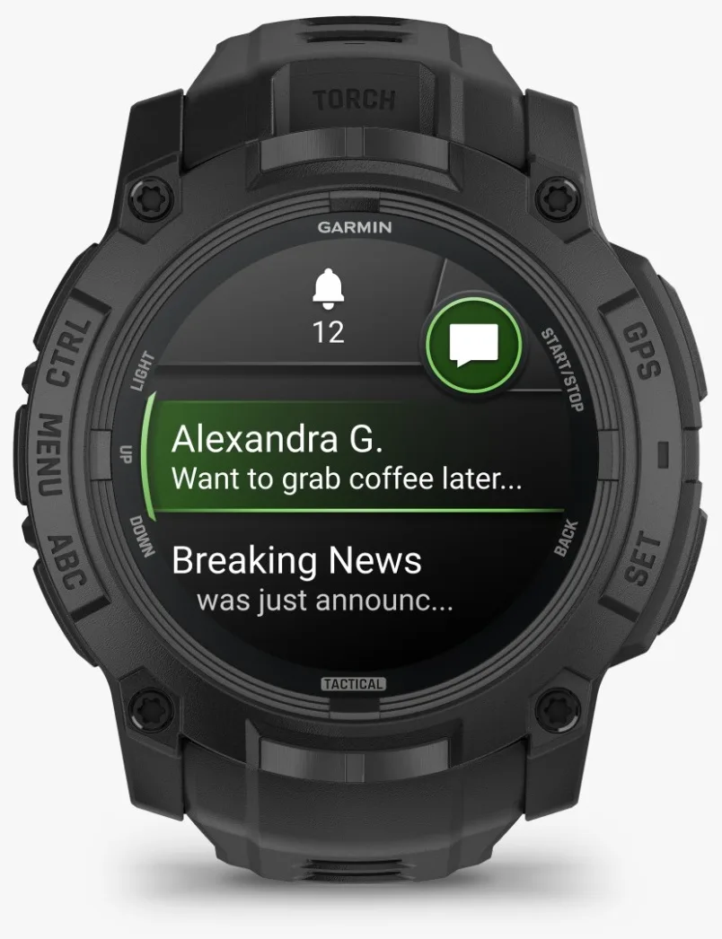 Смарт-часы Garmin Instinct 3 AMOLED Tactical 50 мм черный (03020-50)