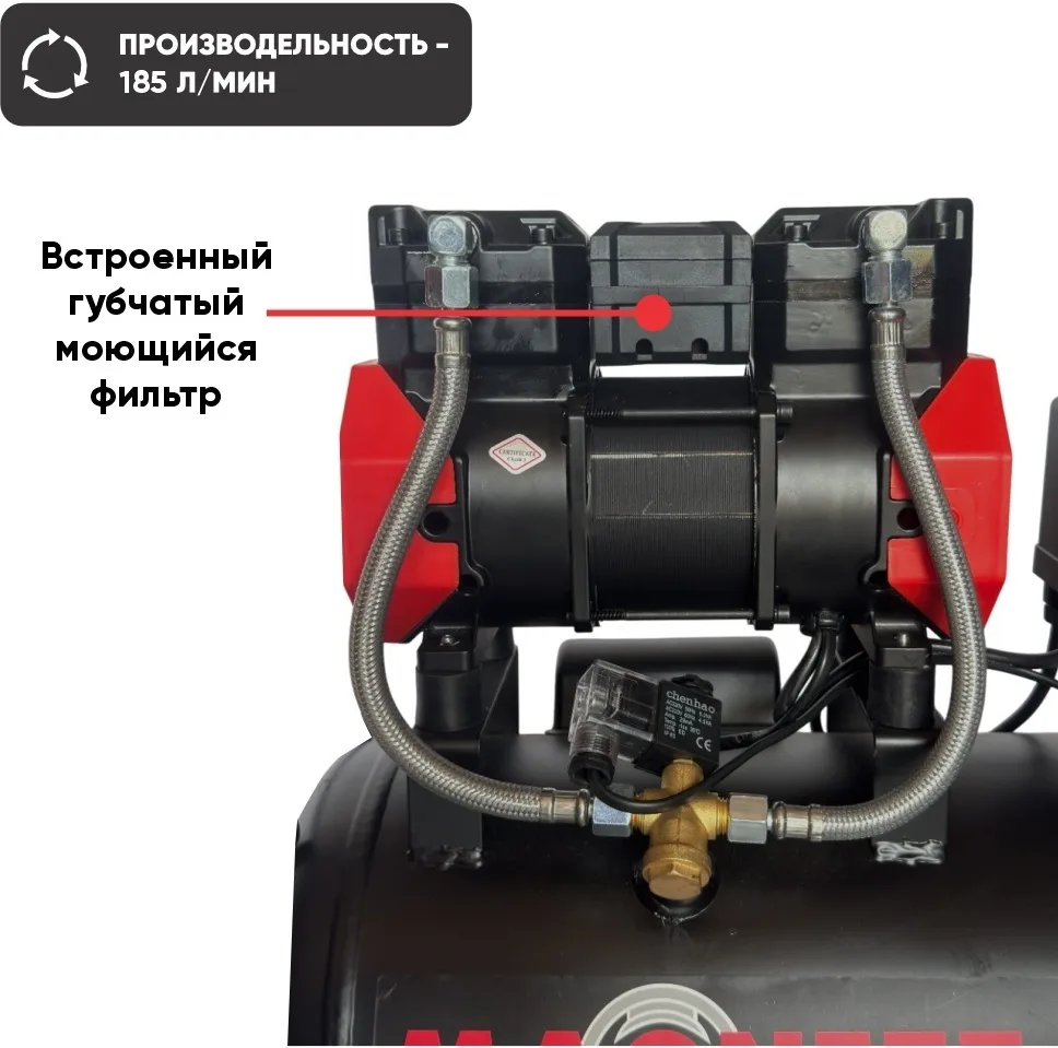 Компрессор безмасляный Magnetta BW1100-24