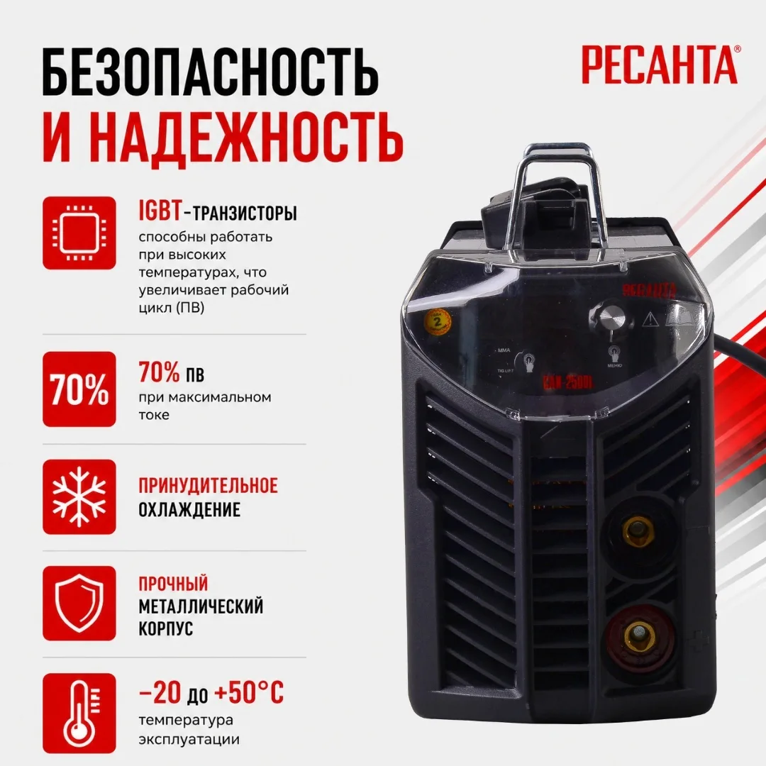 Сварочный аппарат инверторный Ресанта САИ250ПН