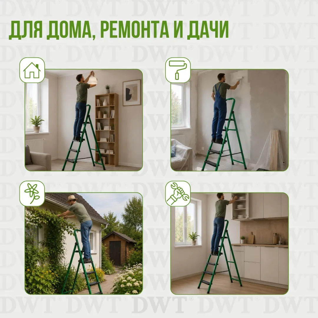 Стремянка складная 1-секционная DWT DTL-TSA1806