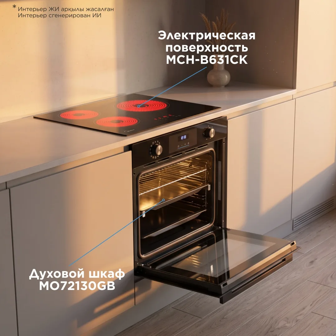 Духовой шкаф Midea MO72130 GB (УТ-00010793) + подарок (УТ-00012018)