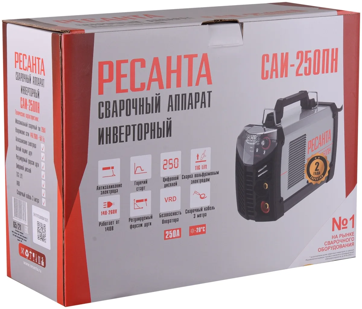 Сварочный аппарат инверторный Ресанта САИ250ПН