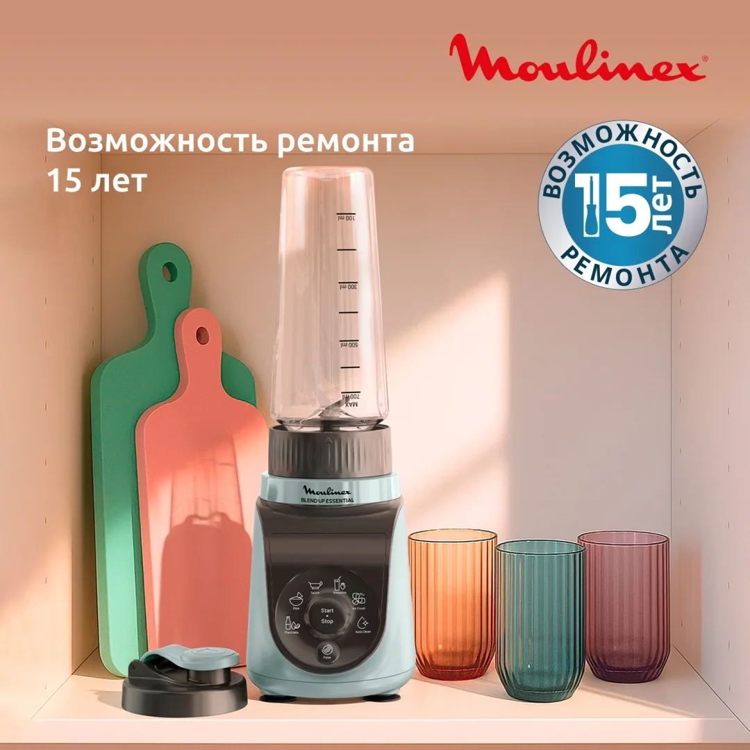 Блендер стационарный Moulinex Blend Up Essential LM1E04F0 Мятный