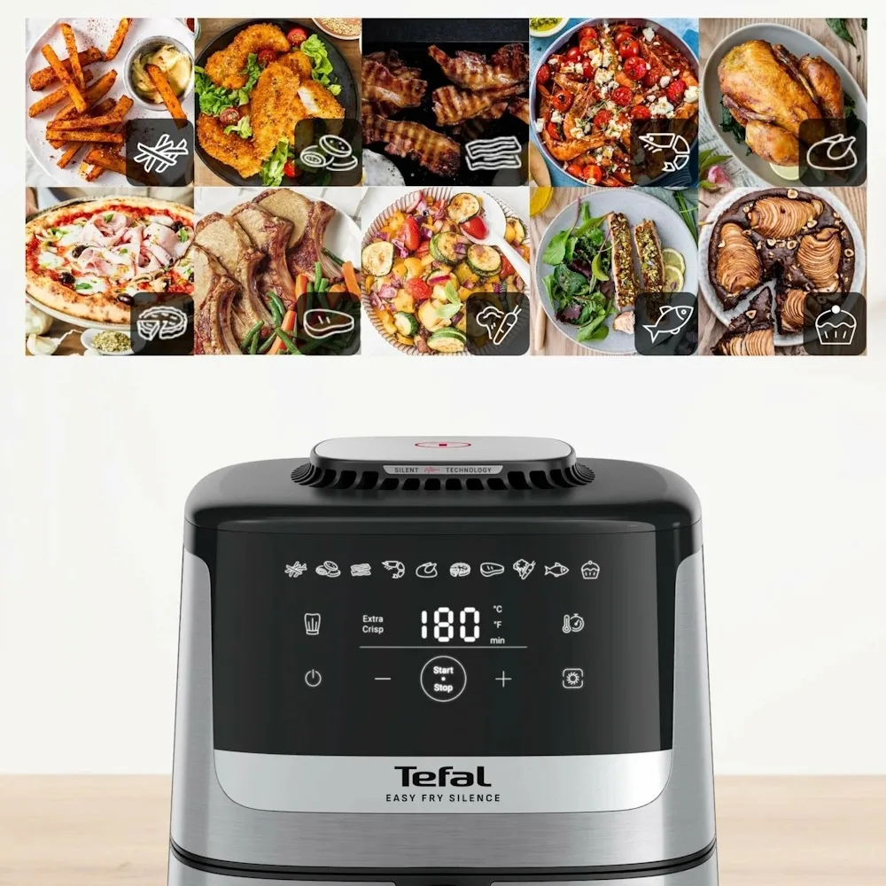 Аэрогриль Tefal 5L EY552DE0 Черный/Серебристый