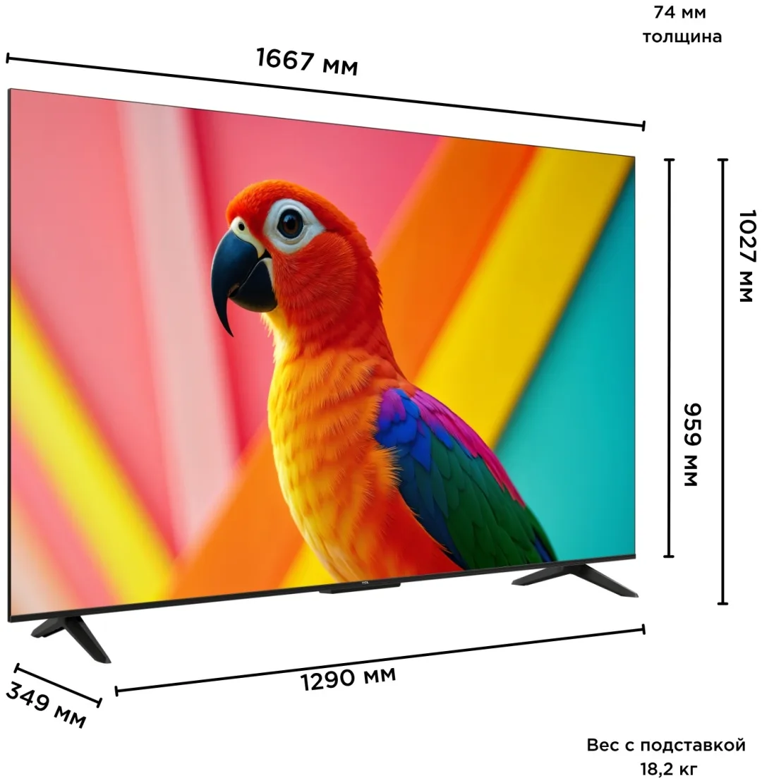 Телевизор TCL 75P6K