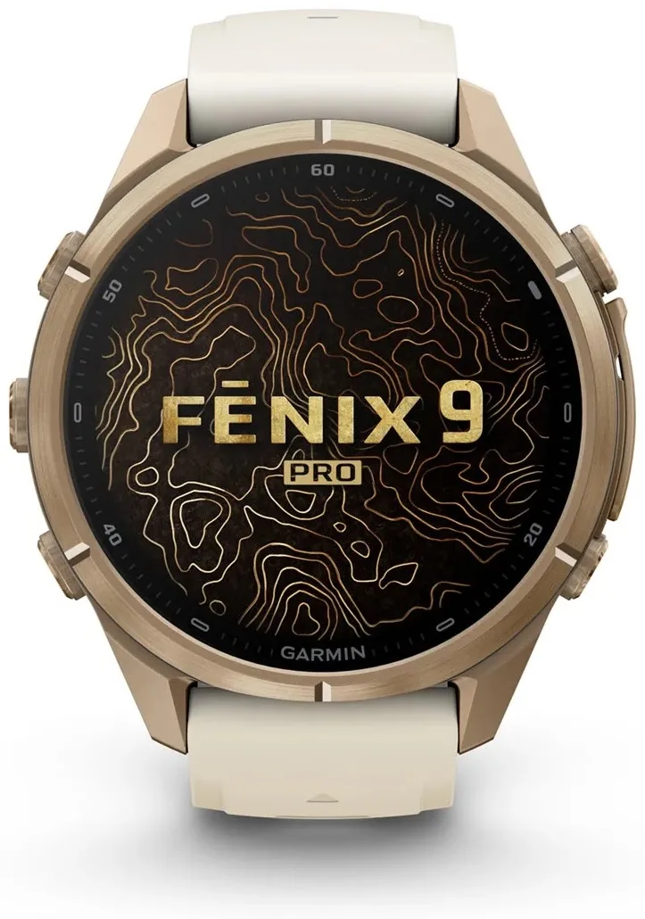 Смарт-часы Garmin Fenix 9 Pro 43 мм золотистый-белый (04335-26)