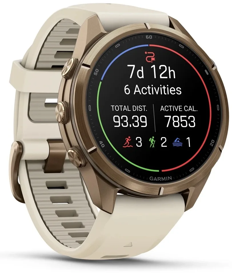 Смарт-часы Garmin Fenix 9 Pro 43 мм золотистый-белый (04335-26)